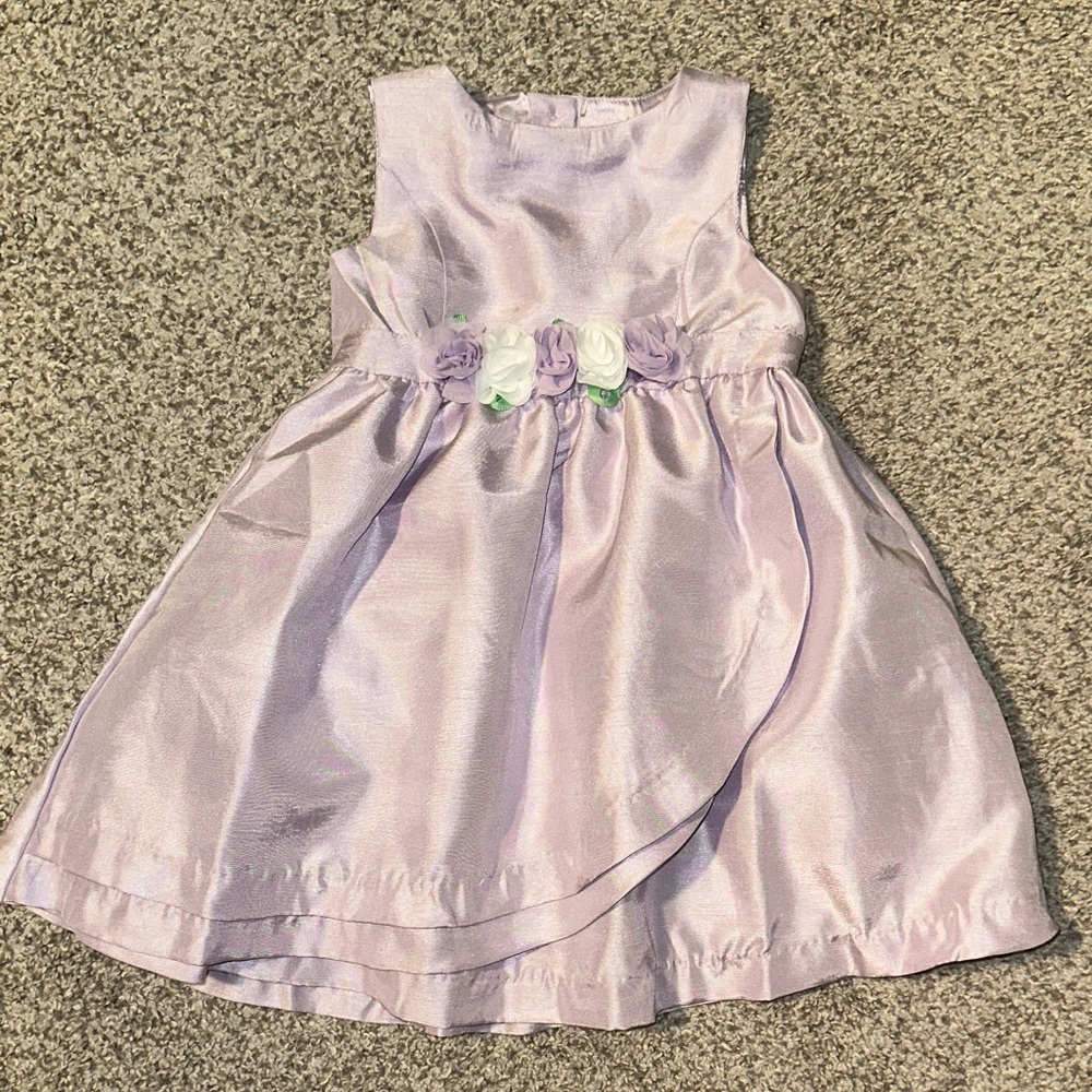 Special Occasion by Gymboree Lilac Toddler Girls Dress with Flowers, size 2T